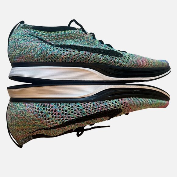 New Nike Flyknit Racer Rainbow Colorway Mens 9 US Womens 10.5 US 42.5 EUR 2015 - Picture 11 of 12